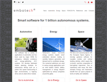 Tablet Screenshot of embotech.com